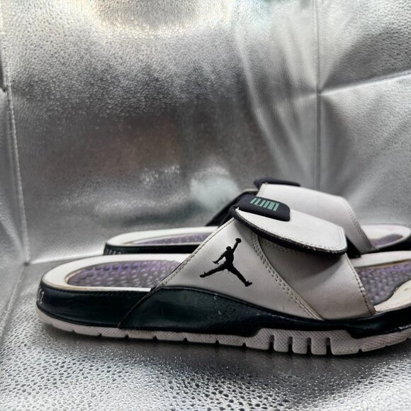 Size 10 Nike Air Jordan Hydro XI Easter Emerald Mens Slide Sandals AA1336-117 - Picture 2 of 12